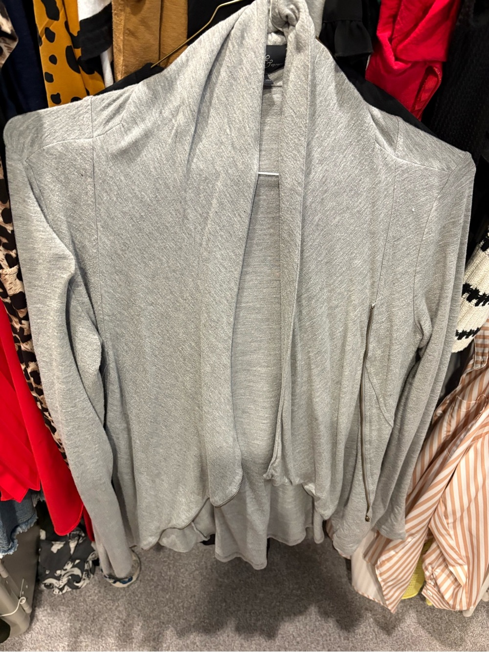 Light Gray Open-Front Women's Cardigan Sweater -  Market and Spruce